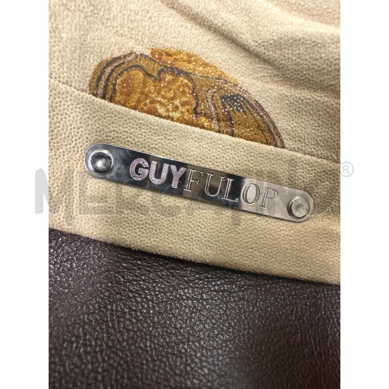 GIACCA PELLE DONNA GUYFULOP MARRONE DUBLE FANTASIA GIALLO | Mercatino dell'Usato Molfetta 3