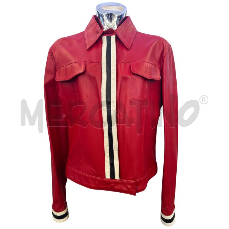 GIUBBINO DONNA BLUMARINE PELLE ROSSO | Mercatino dell'Usato Molfetta 1