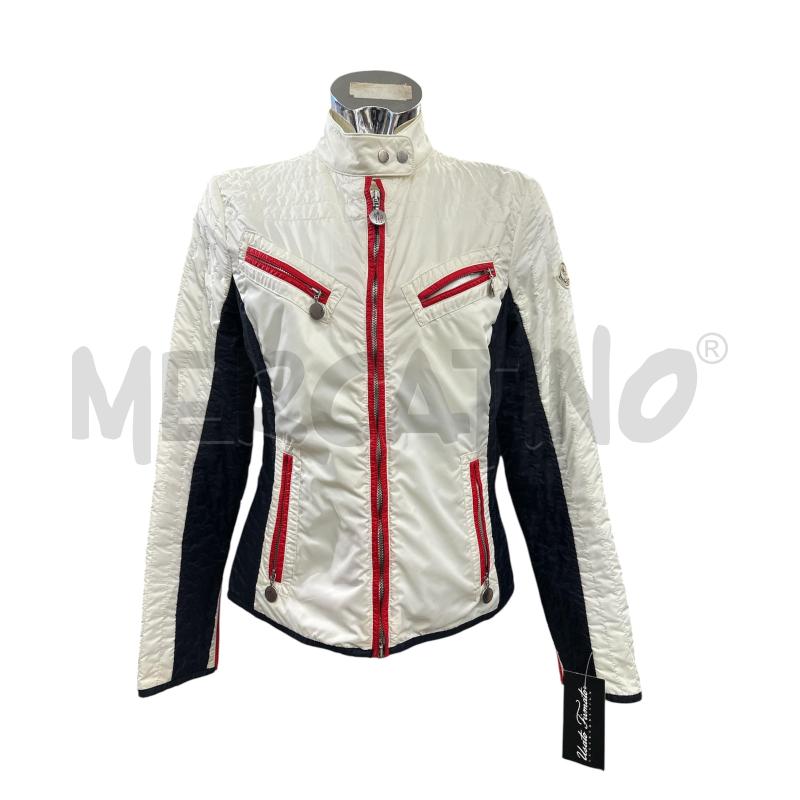 GIUBBINO DONNA MONCLER BIANCO BLU PROFILO ROSSO | Mercatino dell'Usato Molfetta 1