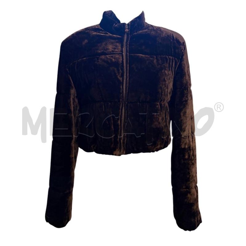 GIUBBINO DONNA PIANOFORTE DI MAXMARA VELLUTO MARRONE CROP | Mercatino dell'Usato Molfetta 1