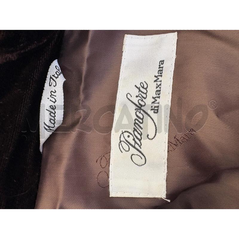 GIUBBINO DONNA PIANOFORTE DI MAXMARA VELLUTO MARRONE CROP | Mercatino dell'Usato Molfetta 4