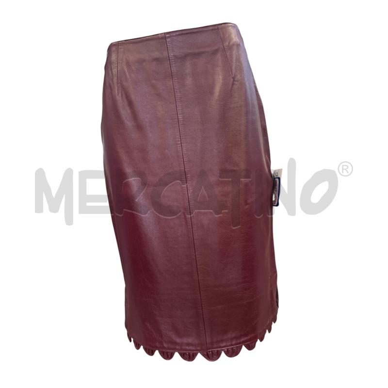 GONNA PELLE OZBEK BORDEAUX  | Mercatino dell'Usato Molfetta 1
