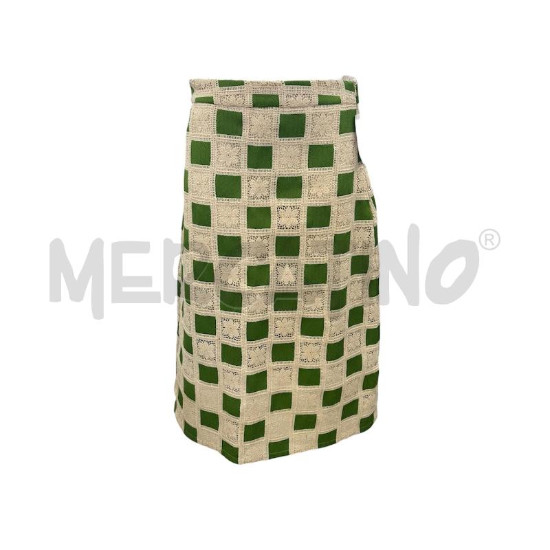GONNA WEILI ZHENG PANNA VERDE RICAMATO QUADRONI | Mercatino dell'Usato Molfetta 1