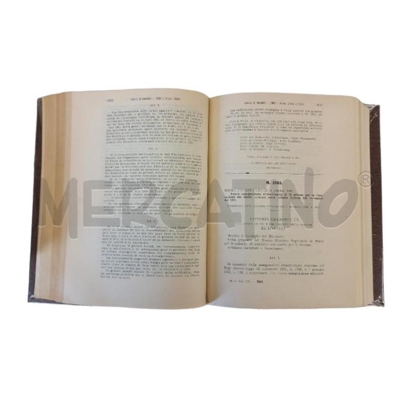 LIBRI LEGGI E DECRETI DEL REGNO D'ITALIA ANNO 1919 - ANNO 19232 VOL. | Mercatino dell'Usato Molfetta 3