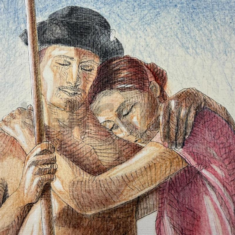 LITOGRAFIA SERGIO NARDONI 50X70 ABBRACCIO  | Mercatino dell'Usato Molfetta 3