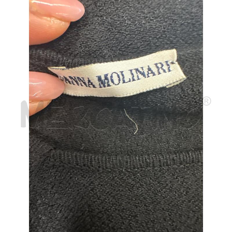 MAGLIA DONNA ANNA MOLINARI NERO FOGLIE PALETTEBIANCO NERO | Mercatino dell'Usato Molfetta 3