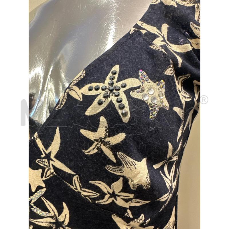 MAGLIA DONNA ANNA MOLINARI NERO STELLE PANNA | Mercatino dell'Usato Molfetta 2