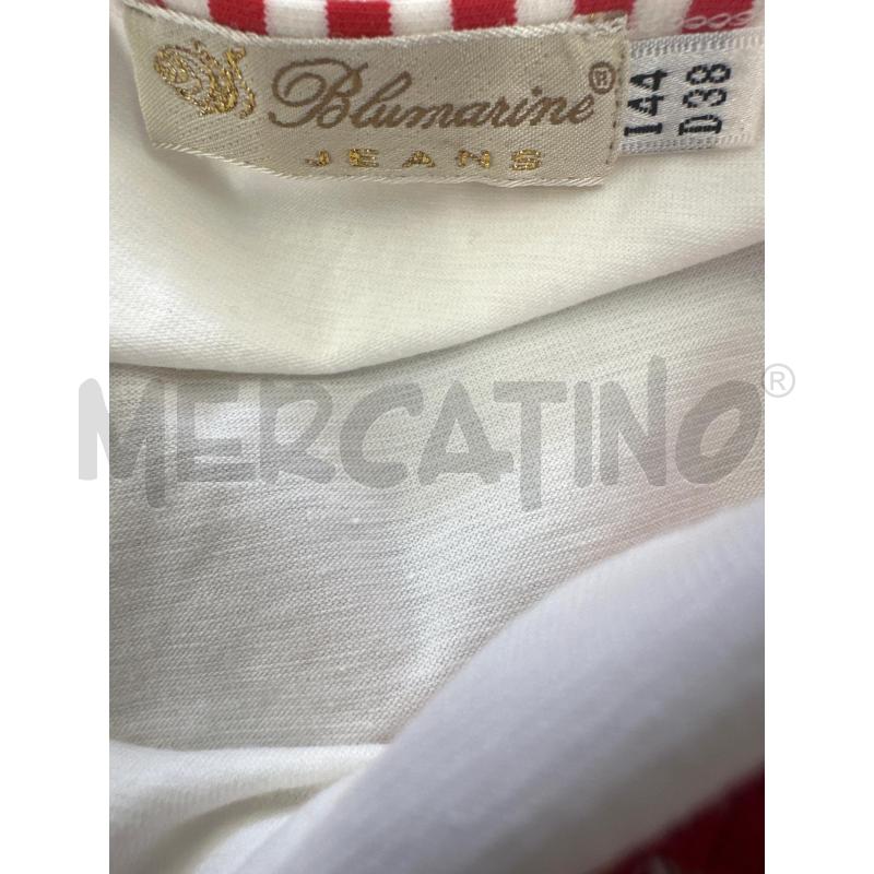 MAGLIA DONNA BIANCO MANICHE BIANCO ROSSO | Mercatino dell'Usato Molfetta 3