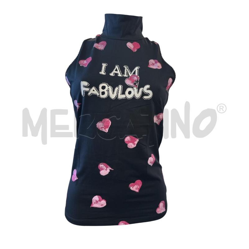 MAGLIA DONNA BLUGIRL BLUMARINE NERO SCRITTA ROSA | Mercatino dell'Usato Molfetta 1