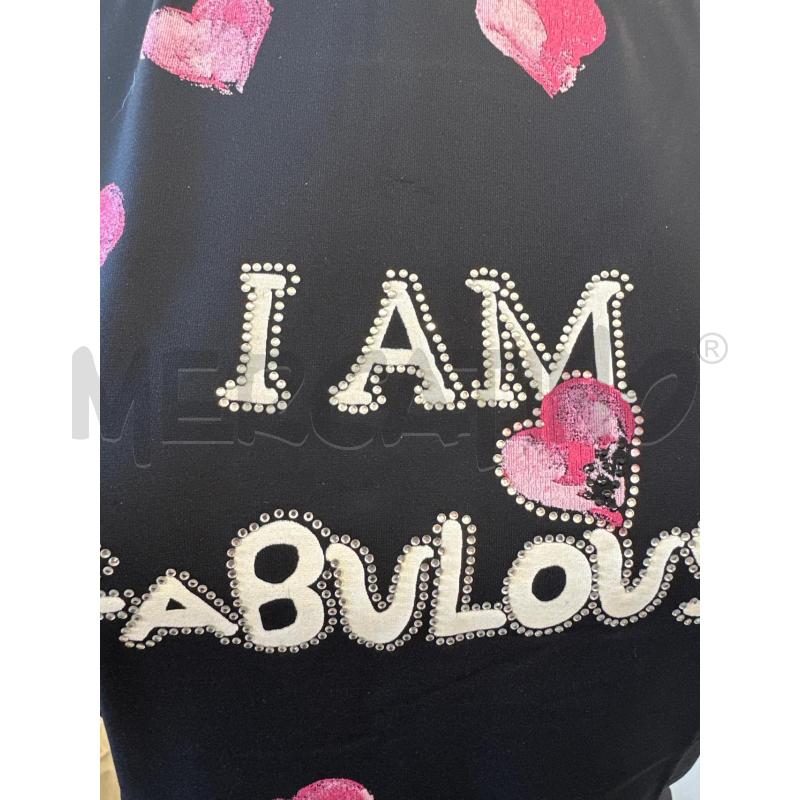 MAGLIA DONNA BLUGIRL BLUMARINE NERO SCRITTA ROSA | Mercatino dell'Usato Molfetta 2