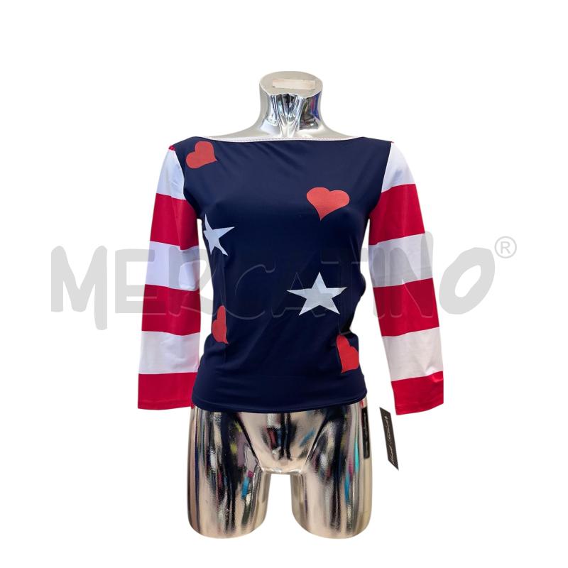 MAGLIA DONNA BLUGIRL JEANS BLU ROSSO BIANCO | Mercatino dell'Usato Molfetta 1