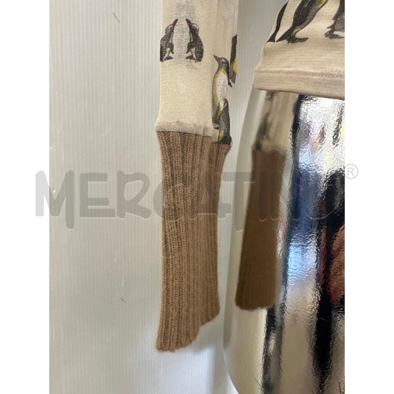 MAGLIA DONNA BLUGIRL PANNA VELATA FANTASIA PINGUINI  | Mercatino dell'Usato Molfetta 3