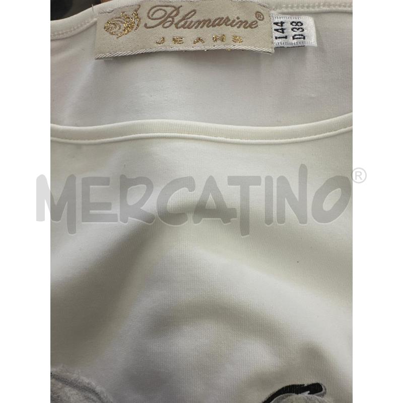 MAGLIA DONNA BLUMARINE BIANCO SCRITTO NERO | Mercatino dell'Usato Molfetta 2