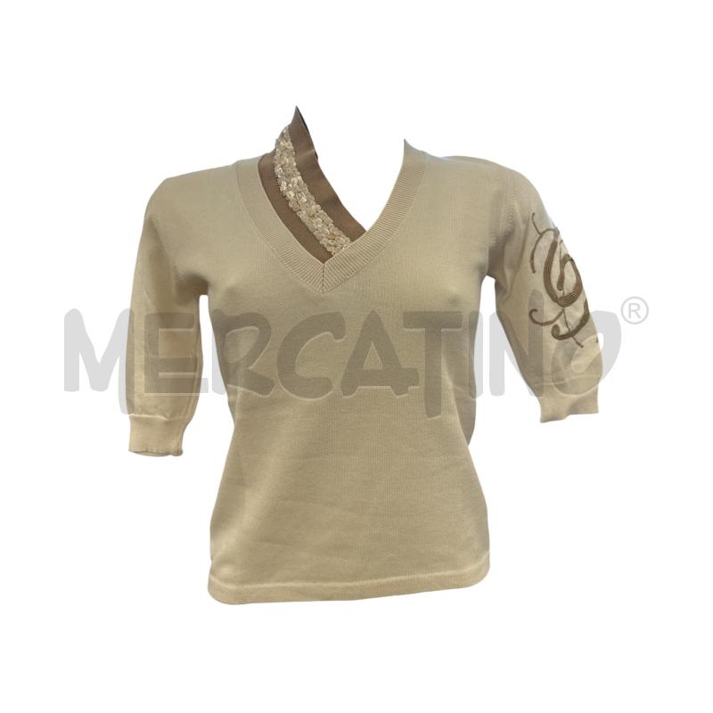 MAGLIA DONNA BLUMARINE PANNA E BEIGE  | Mercatino dell'Usato Molfetta 1