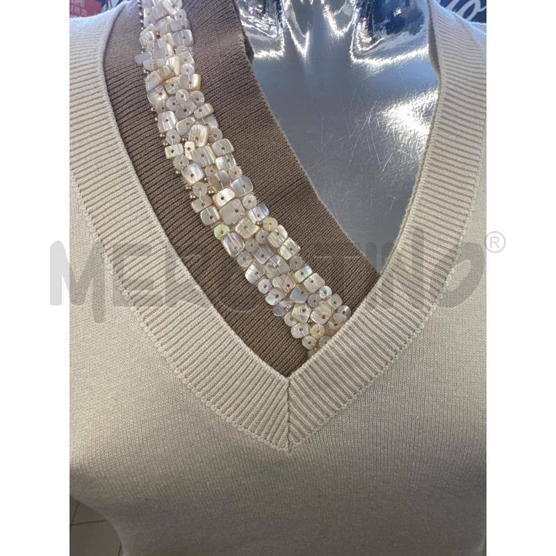 MAGLIA DONNA BLUMARINE PANNA E BEIGE  | Mercatino dell'Usato Molfetta 2