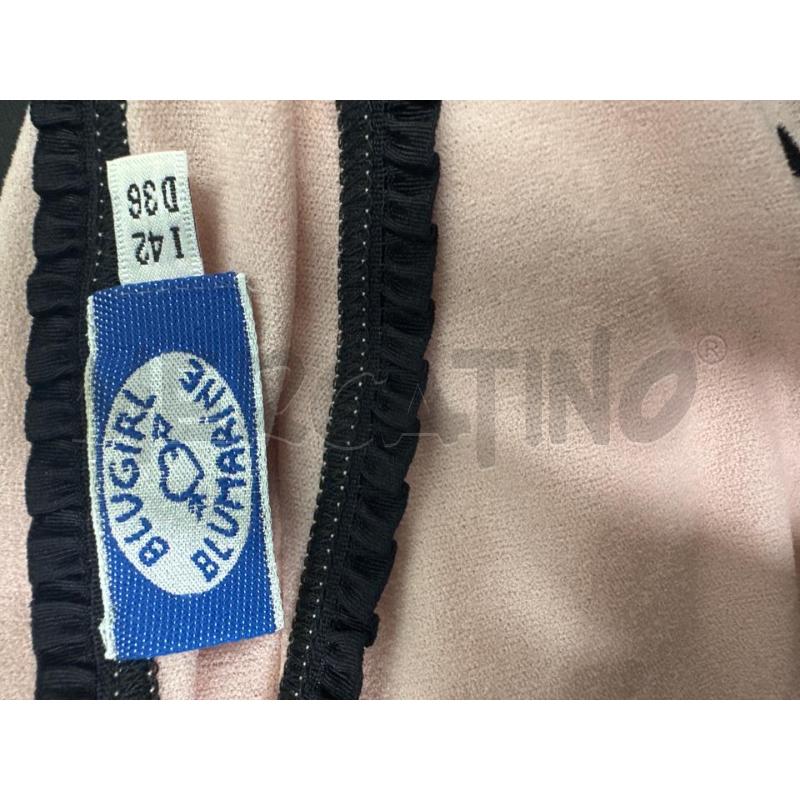 MAGLIA DONNA BLUMARINE ROSA FIORI NERO VELLUTO | Mercatino dell'Usato Molfetta 3