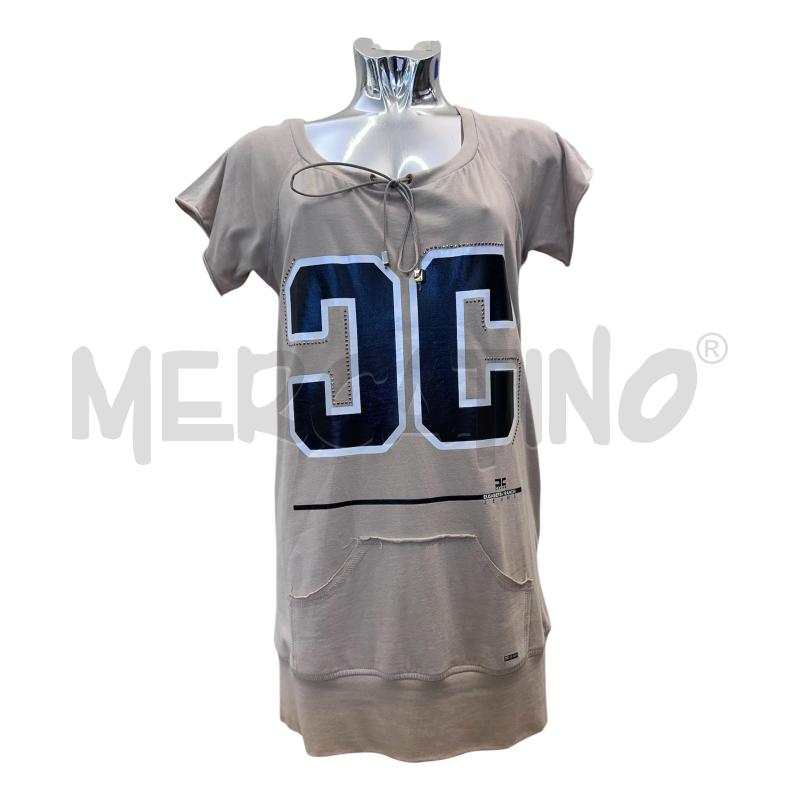 MAGLIA DONNA ELISABETTA FRANCHI BEIGE SCRITTA NERO | Mercatino dell'Usato Molfetta 1