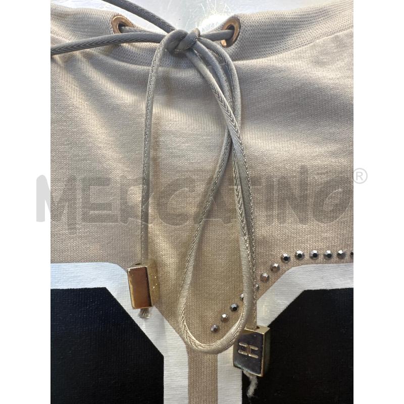 MAGLIA DONNA ELISABETTA FRANCHI BEIGE SCRITTA NERO | Mercatino dell'Usato Molfetta 2