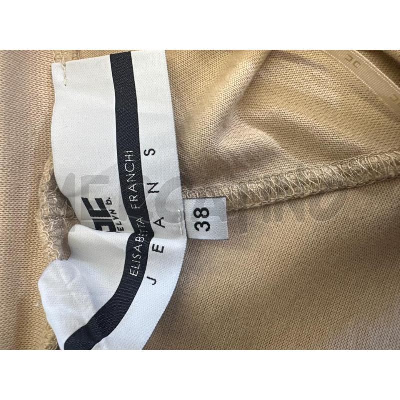 MAGLIA DONNA ELISABETTA FRANCHI BEIGE SCRITTA NERO | Mercatino dell'Usato Molfetta 4