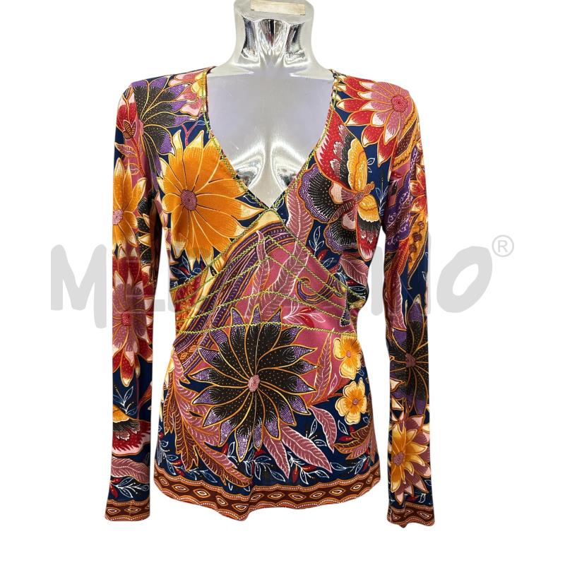 MAGLIA DONNA ETRO FANTASIA ROSSO ARANCIO | Mercatino dell'Usato Molfetta 1