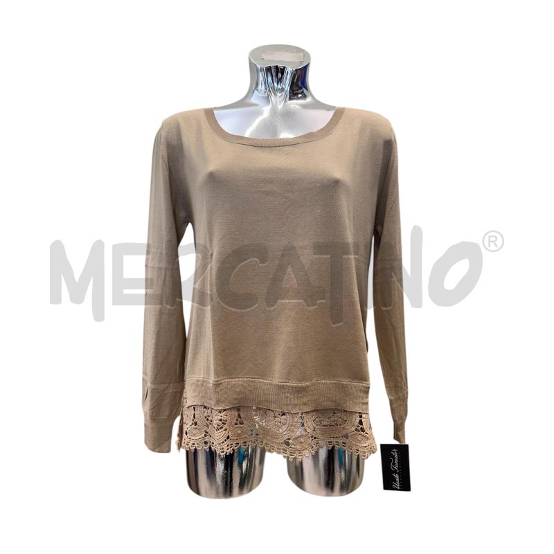 MAGLIA DONNA GOLD CASE BEIGE FASCIA MACRAME | Mercatino dell'Usato Molfetta 1