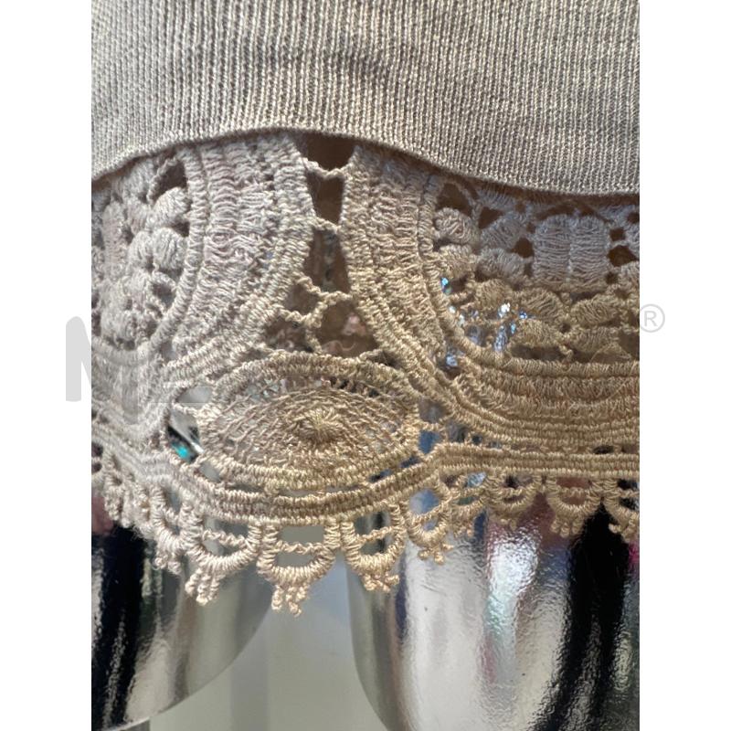 MAGLIA DONNA GOLD CASE BEIGE FASCIA MACRAME | Mercatino dell'Usato Molfetta 2
