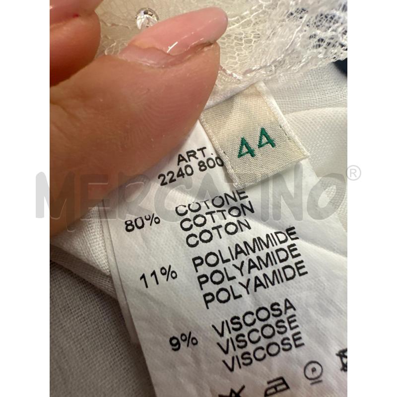 MAGLIA DONNA NORMALUISA BIANCO PROFILO PIZZO | Mercatino dell'Usato Molfetta 5