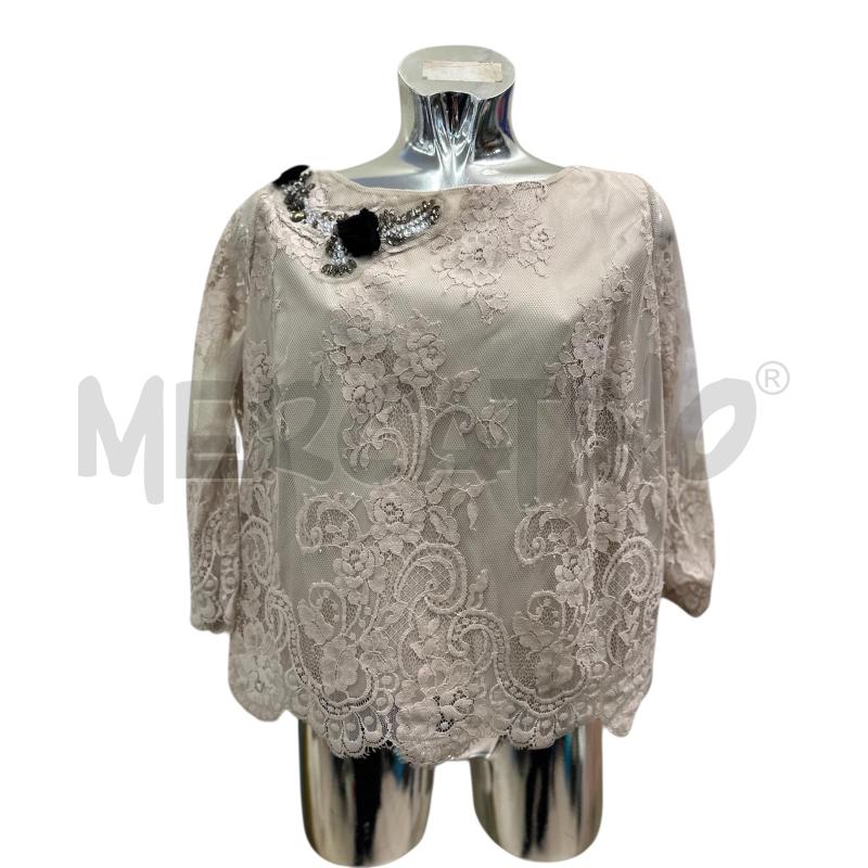 MAGLIA DONNA TWINSET BEIGE PIZZO PIETRE | Mercatino dell'Usato Molfetta 1