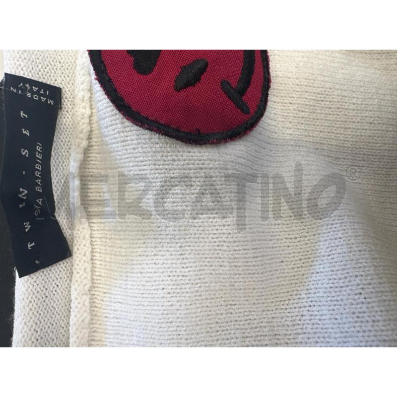MAGLIA DONNA TWIN SET NERO E BIANCO | Mercatino dell'Usato Molfetta 3