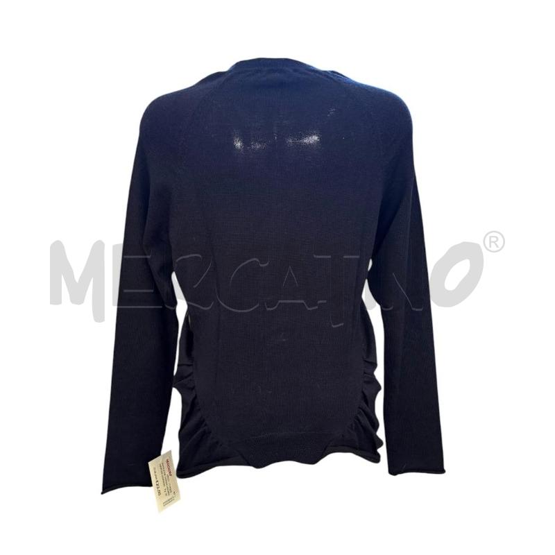 MAGLIONE DONNA MAURO GRIFONI MERINOS BLU GIROCOLLO | Mercatino dell'Usato Molfetta 2