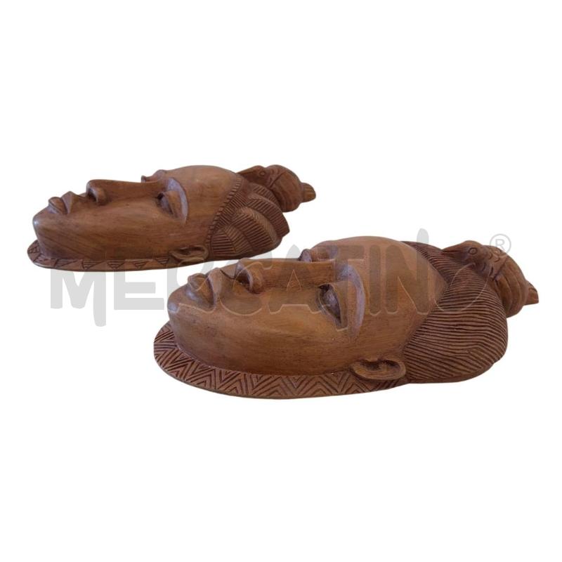 MASCHERONE DONNA + UOMO LEGNO AFRO H.42 CM | Mercatino dell'Usato Molfetta 4