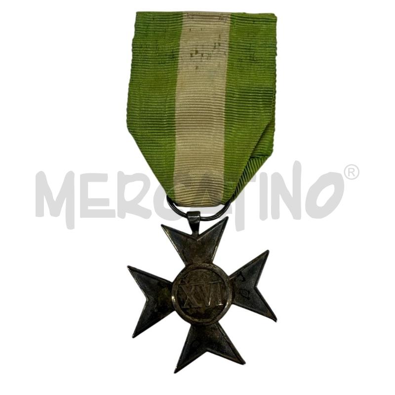 MEDAGLIA CROCE IN ARG FASCETTA VERDE BN | Mercatino dell'Usato Molfetta 1