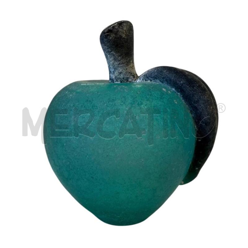 MELA VERDE MURANO SCAVO GHISETTI 8 CM FOGLIA NERA | Mercatino dell'Usato Molfetta 1