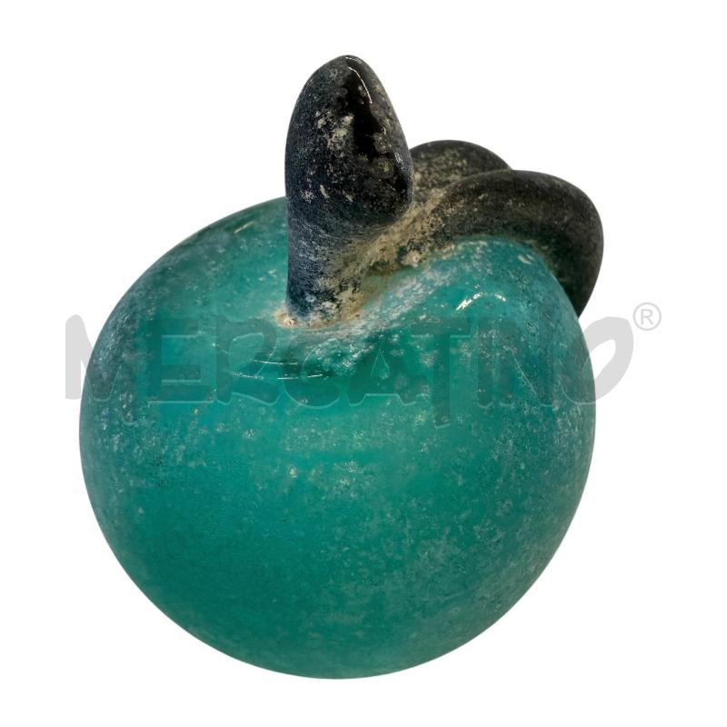 MELA VERDE MURANO SCAVO GHISETTI 8 CM FOGLIA NERA | Mercatino dell'Usato Molfetta 3