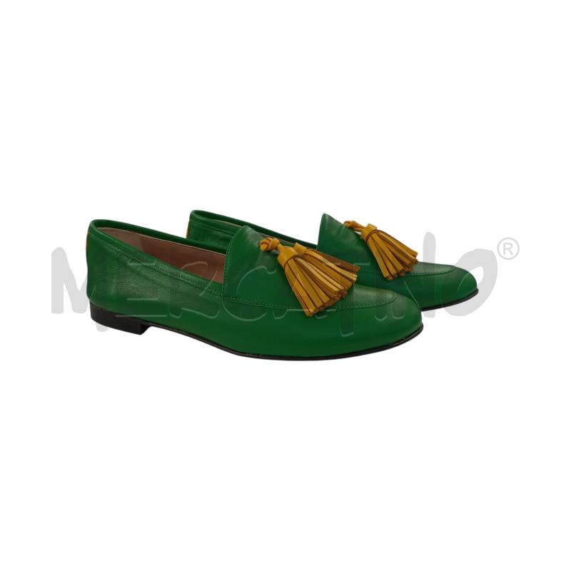 MOCASSINI DONNA CHIMAR VERDE NAPPINE GIALLO | Mercatino dell'Usato Molfetta 1
