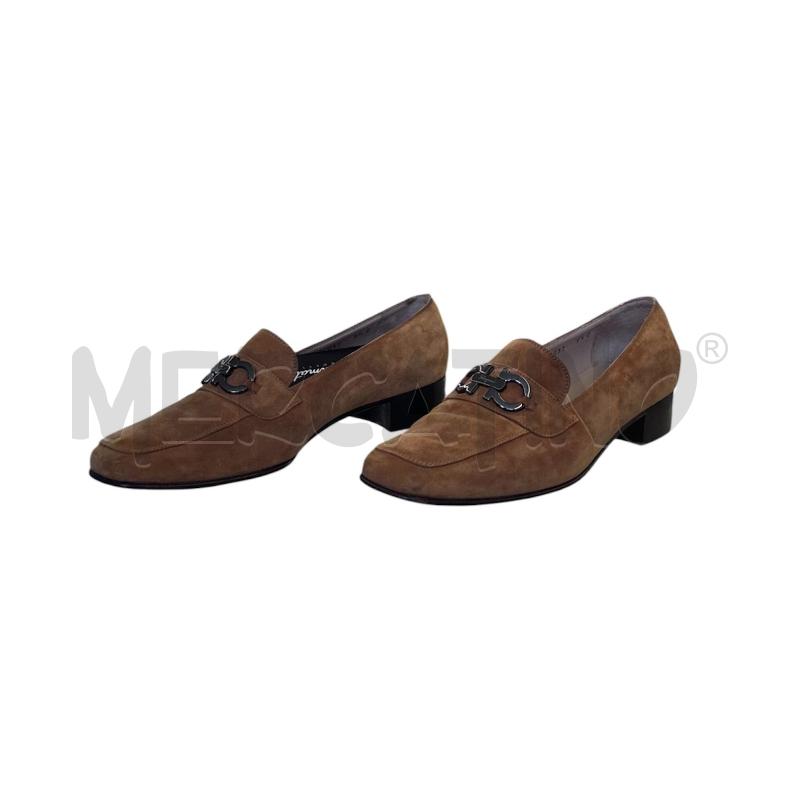 MOCASSINI DONNA FERRAGAMO BEIGE SCAMOSCIATO | Mercatino dell'Usato Molfetta 1