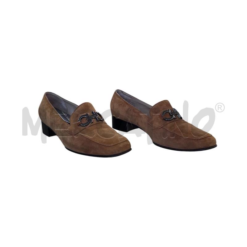 MOCASSINI DONNA FERRAGAMO BEIGE SCAMOSCIATO | Mercatino dell'Usato Molfetta 2