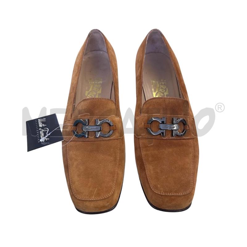 MOCASSINI DONNA FERRAGAMO BEIGE SCAMOSCIATO | Mercatino dell'Usato Molfetta 3