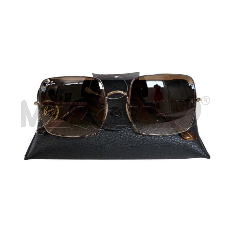 OCCHIALI DONNA RAY BAN DORATO QUADRATO LENTI MARRONI | Mercatino dell'Usato Molfetta 1