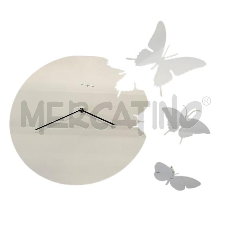OROLOGIO BIANCO FERRO DIAMANTINI E DOMENICONI 3 FARFALLE STACCATE | Mercatino dell'Usato Molfetta 1