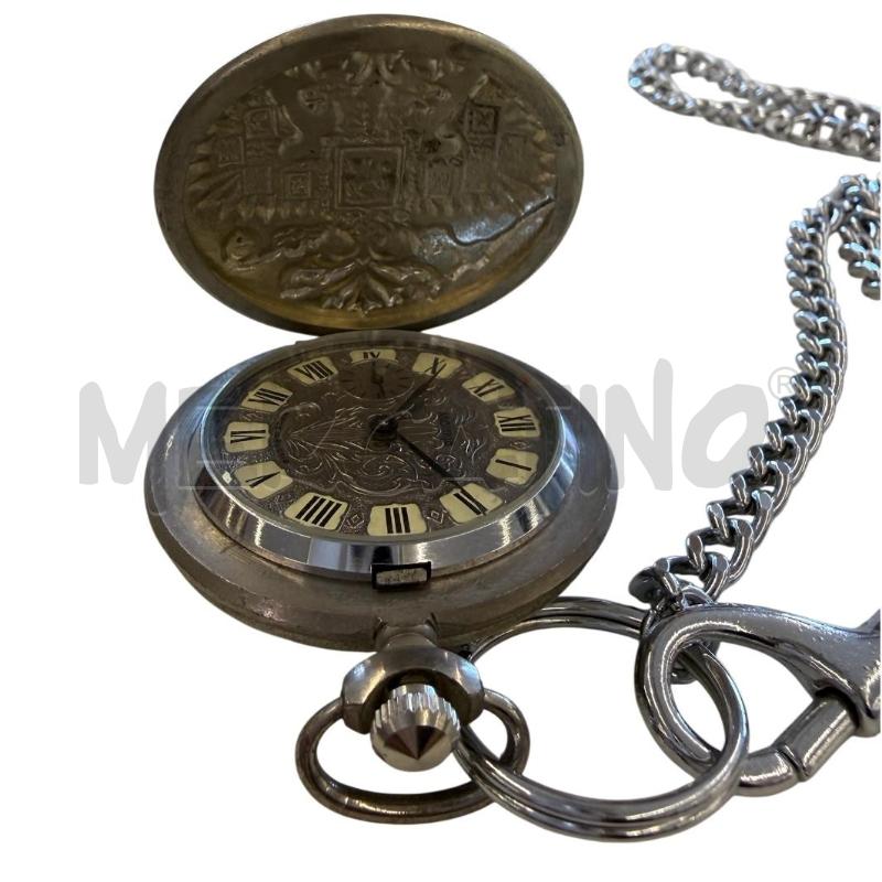 OROLOGIO DA TASCHINO STEMMA AQUILA 2 TESTE RETRO CAVALIERE  | Mercatino dell'Usato Molfetta 3