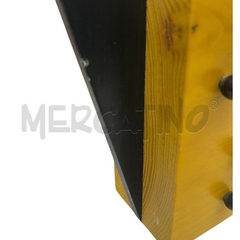 OROLOGIO DA TAVOLO DESIGN LEGNO GIALLO NERO LEGNOMAGIA ANNI 80   | Mercatino dell'Usato Molfetta 5