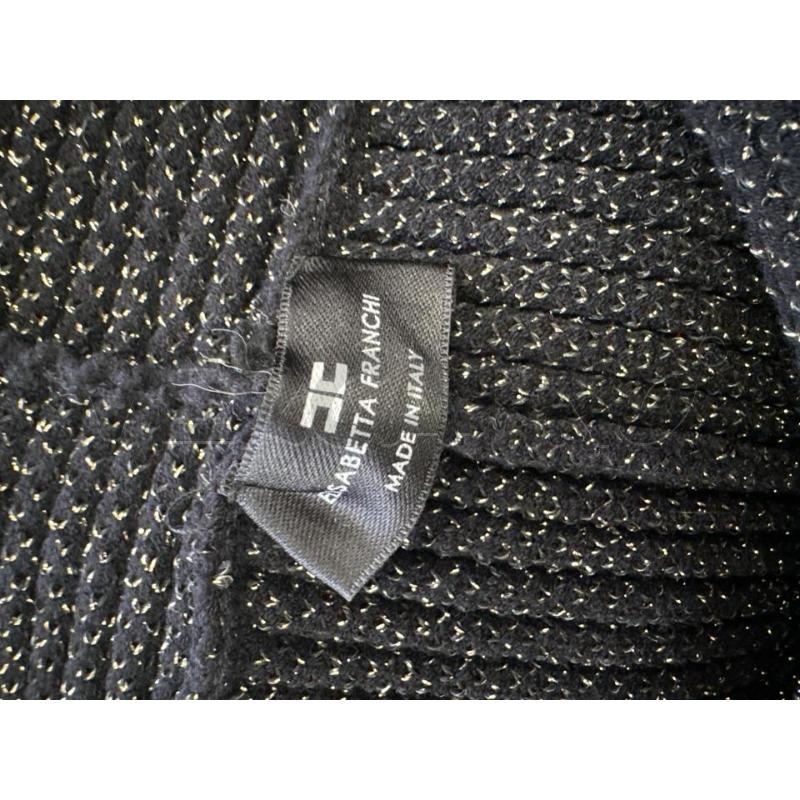 PANTALONE DONNA ELISABETTA FRANCHI NERO LAMINATO DORATO | Mercatino dell'Usato Molfetta 3