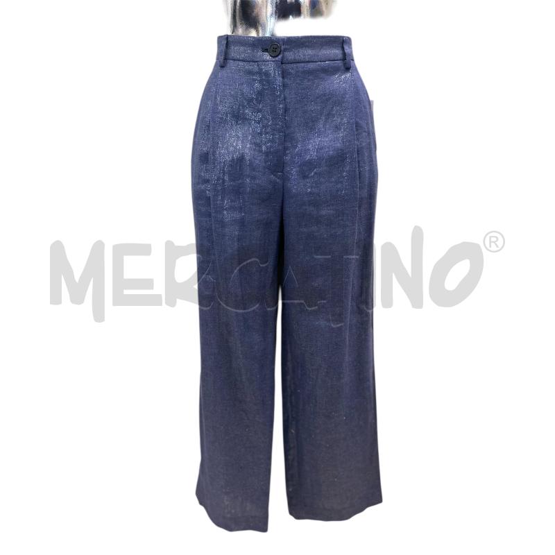 PANTALONE DONNA MAURO GRIFONI BLU LAMINATO  | Mercatino dell'Usato Molfetta 1