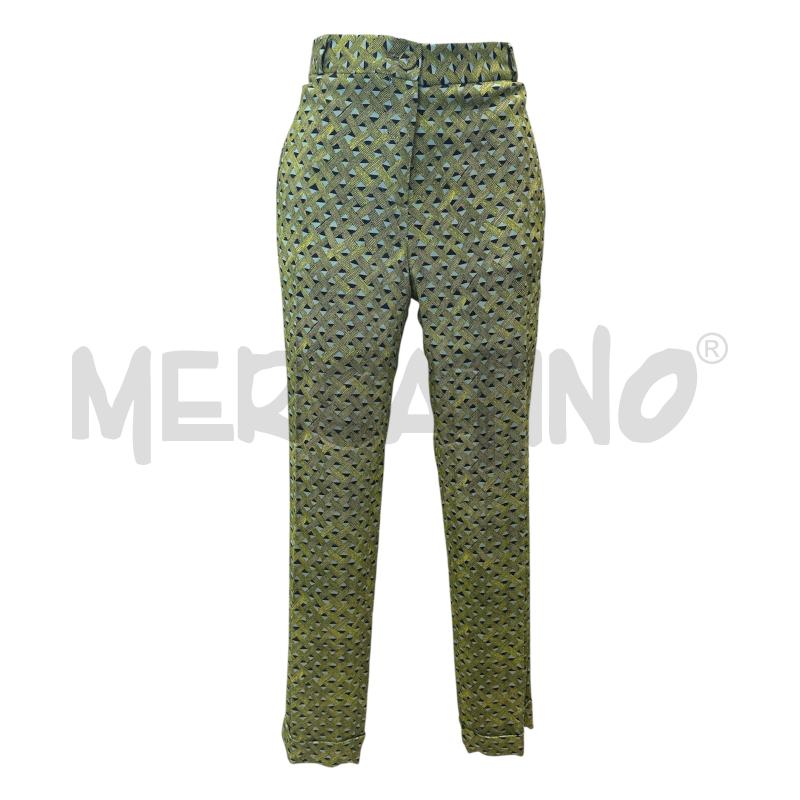 PANTALONE DONNA MAURO GRIFONI VERDE FANTASIA ROMBI | Mercatino dell'Usato Molfetta 1