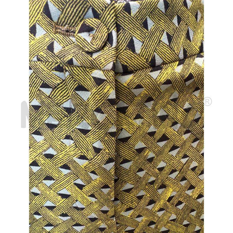 PANTALONE DONNA MAURO GRIFONI VERDE FANTASIA ROMBI | Mercatino dell'Usato Molfetta 2