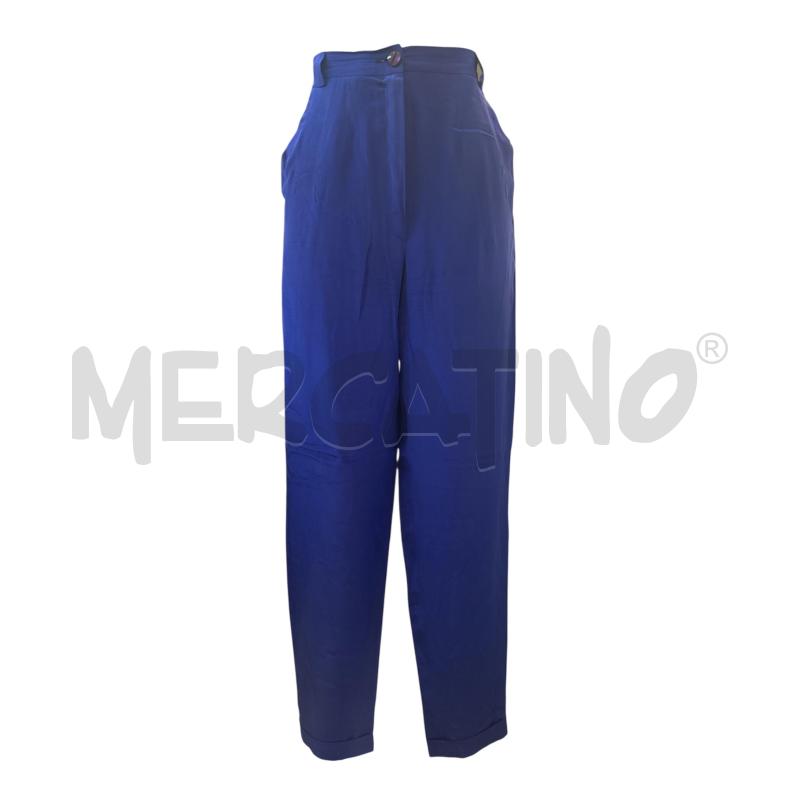 PANTALONE DONNA PANCALDI SETA BLU | Mercatino dell'Usato Molfetta 1