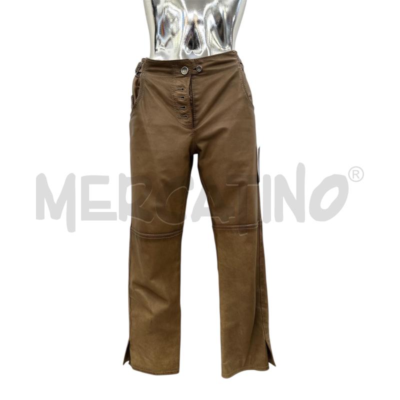 PANTALONE DONNA PATRIZIA PEPE PELLE MARRONCINO | Mercatino dell'Usato Molfetta 1