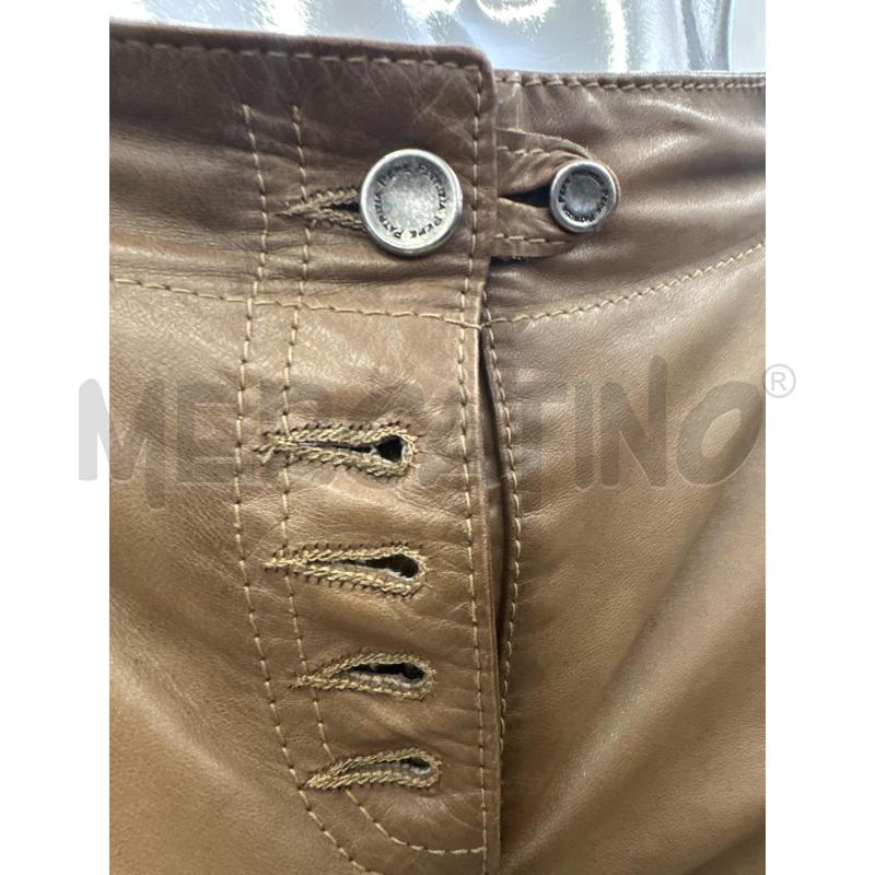 PANTALONE DONNA PATRIZIA PEPE PELLE MARRONCINO | Mercatino dell'Usato Molfetta 2