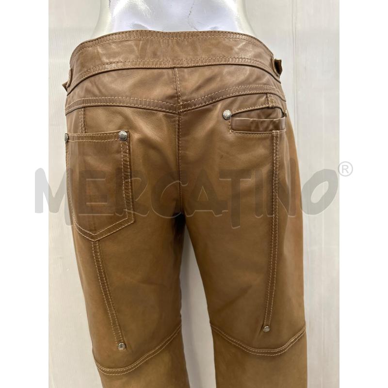 PANTALONE DONNA PATRIZIA PEPE PELLE MARRONCINO | Mercatino dell'Usato Molfetta 4